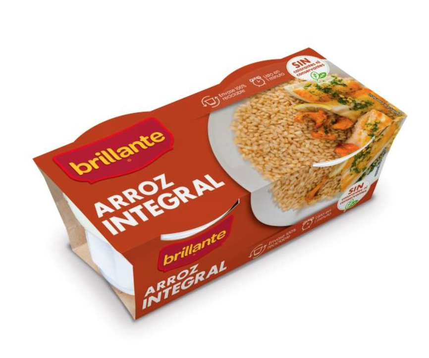 Pimientos asados en conserva con dorada a la plancha y vasito de arroz en el microondas